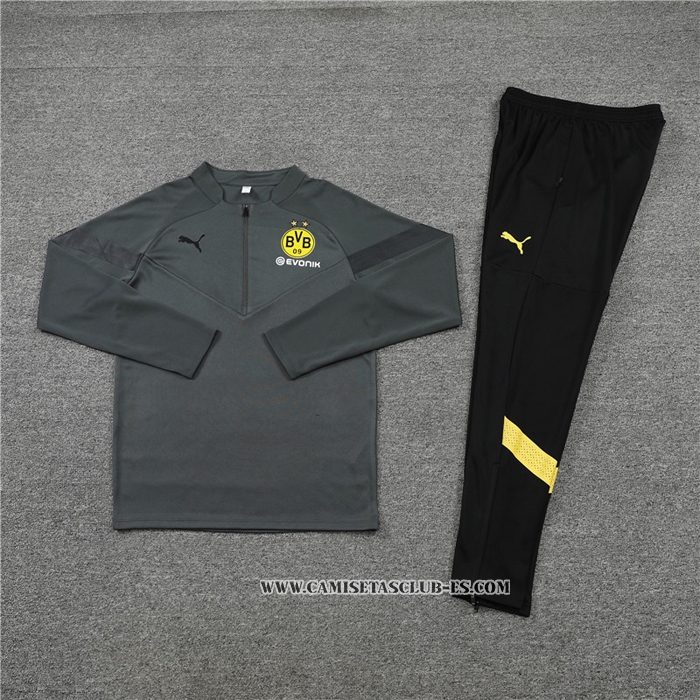 Chandal de Sudadera del Borussia Dortmund 22-23 Gris
